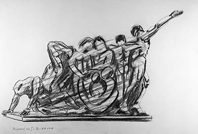 Struggle for Identity I - Drawing by Gerhard Juchum